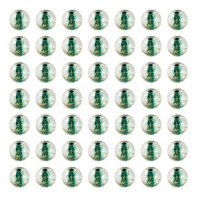 100Pcs Crackle Transparent Glass Beads GLAA-TADJ0001-12F-1