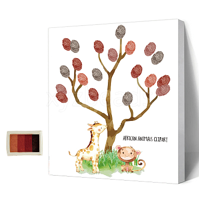 Canvas Fingerprint Painting DIY-WH0466-020-1