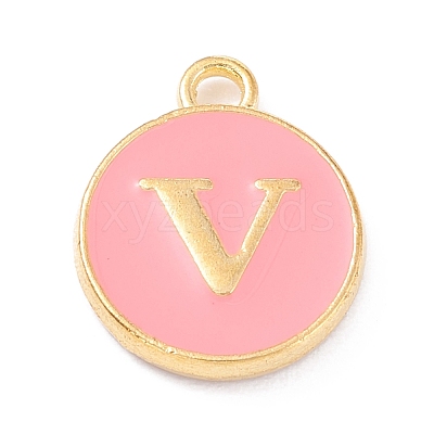 Golden Plated Alloy Enamel Charms X-ENAM-Q437-14V-1