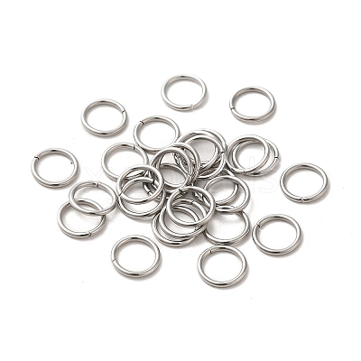 Tarnish Resistant 304 Stainless Steel Open Jump Rings A-STAS-Q186-02-10x1.2-1