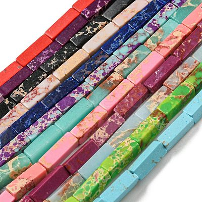 Synthetic Imperial Jasper Dyed Beads Strands G-D077-C01-1