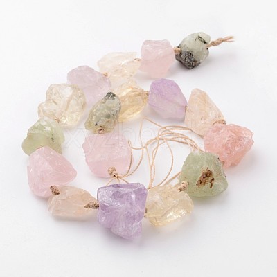 Natural Raw Rough Mixed Gemstone Beads Strands G-D833-16-1