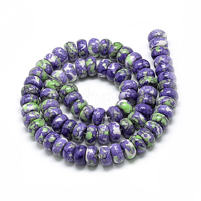 Synthetic Ocean White Jade Beads Strands LS-G-S257-5x10mm-01-1