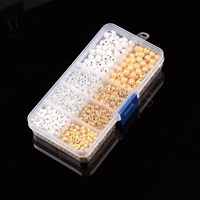 Brass Textured Beads and Iron Beads KK-X0082-B-1