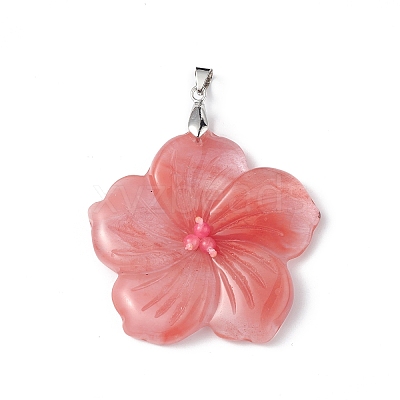 Watermelon Stone Glass Big Pendants G-B040-01P-14-1