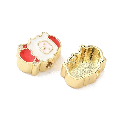 Christmas Brass Enamel Beads KK-I474-G01-1