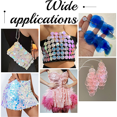 50G Ornament Accessories PVC Paillette/Sequins Pendants PVC-CY0001-01A-1
