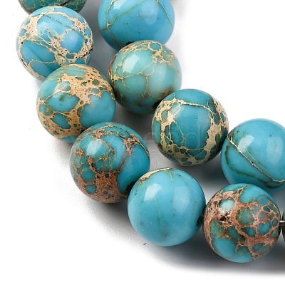 Dyed Natural Regalite/Imperial Jasper/Sea Sediment Jasper Beads Strands G-B124-C03-05-1