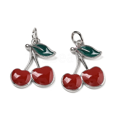 Brass Enamel Pendants KK-U060-30P-1