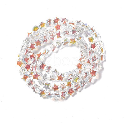 Transparent Electroplate Glass Beads Strands EGLA-E030-01J-1