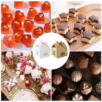 20 Sets 2 Colors House Shape Paper Jewelry Storage Gift Box CON-CJ0001-23-1