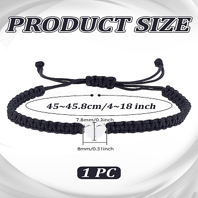 1Pc Adjustable Nylon Cord Braided Bracelets for Women Men BJEW-LP0001-34I-P-1