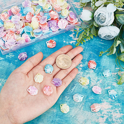 200Pcs 5 Colors Plastic Beads KY-GA0001-12-1