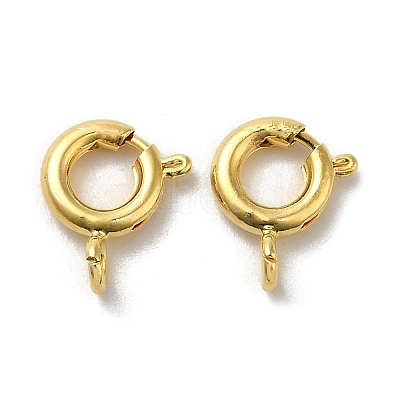Brass Spring Ring Clasps KK-P249-08A-G-1