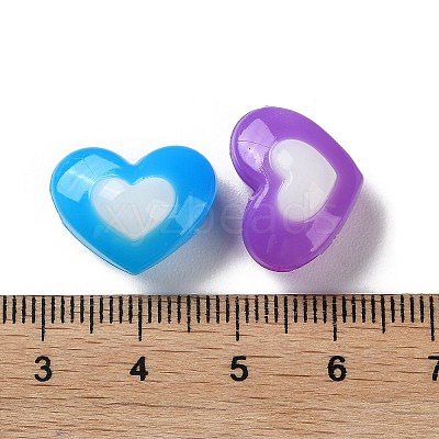 Two Tone Opaque Acrylic Beads X-SACR-I005-05C-1