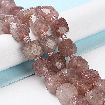 Synthetic Strawberry Quartz Beads Strands G-B065-A08-1