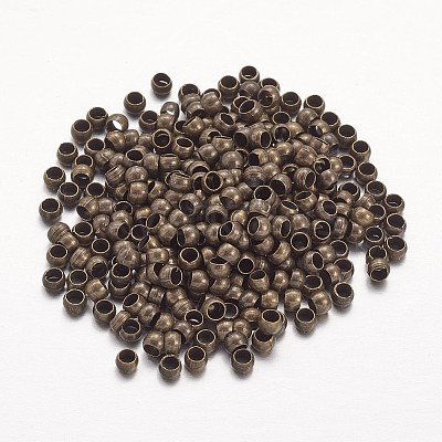 Rondelle Brass Crimp Beads X-KK-L134-32AB-1
