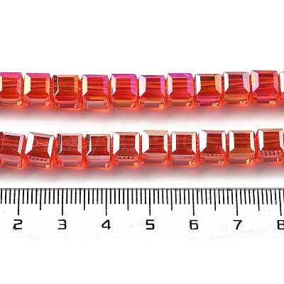 Electroplate Glass Beads Strands EGLA-H108-01A-AB04-1