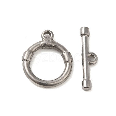 Non-Tarnish 304 Stainless Steel Toggle Clasps STAS-Q324-11P-1