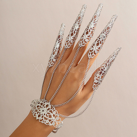 Halloween Gothic Flower
Iron Finger Ring Bracelets for Women WG5FE4C-05-1