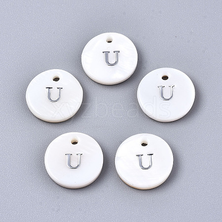 Natural Freshwater Shell Pendants SHEL-Q018-01A-U-P-1