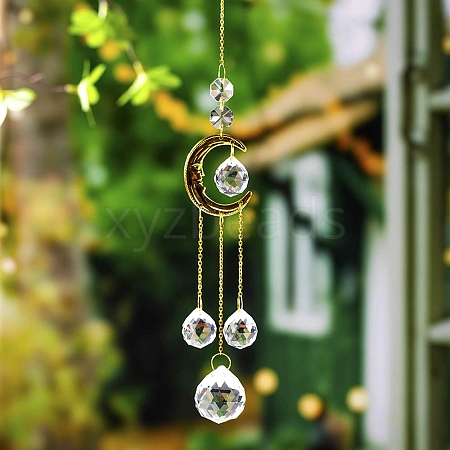 Metal Moon Hanging Ornaments PW-WG98241-01-1