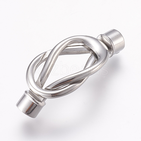 304 Stainless Steel Magnetic Clasps with Glue-in Ends STAS-L189-13P-1