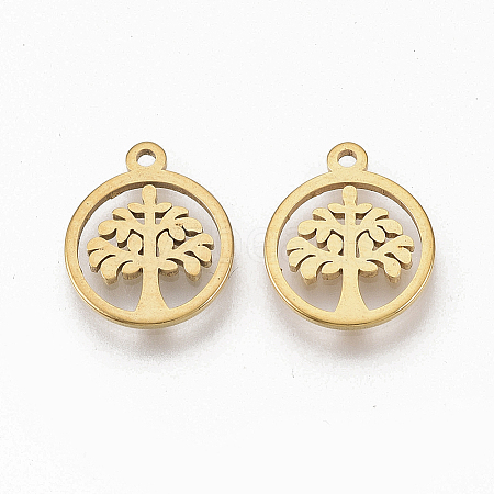 201 Stainless Steel Charms LS-X-STAS-T050-020G-1