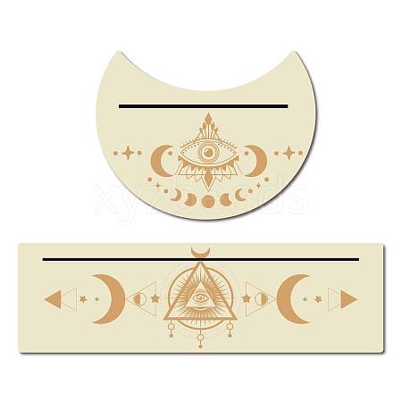 Gorgecraft 2Pcs 2 Style Natural Wood Card Stand for Tarot DJEW-GF0001-33I-1