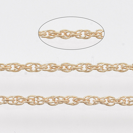 Soldered Brass Coated Iron Rope Chains CH-T002-04LG-1