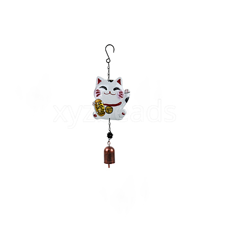 Fortune Cat Iron Art Wind Chime Decoration PW-WGDB889-02-1