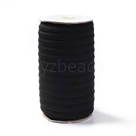 (Defective Closeout Sale: Spool was Yellowing) Flat Braided Elastic Rope Cord EC-XCP0001-27B-1