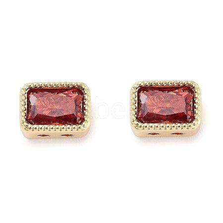 Brass Micro Pave Cubic Zirconia Beads KK-C051-48G-05-1