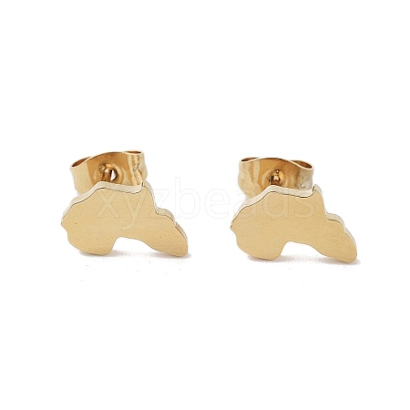 PVD Vacuum Plating 304 Stainless Steel Stud Earrings for Women X-EJEW-A048-07G-1