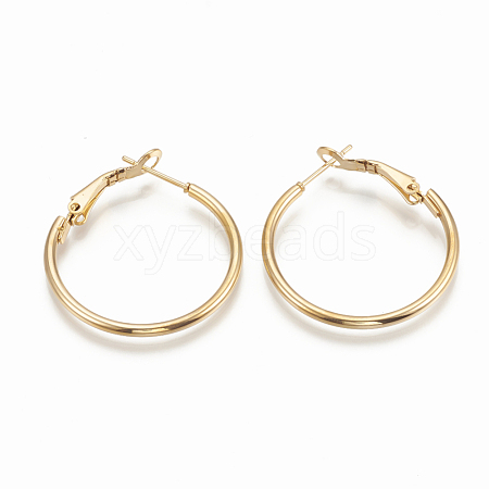 304 Stainless Steel Hoop Earrings X-STAS-S078-08-50mm-1