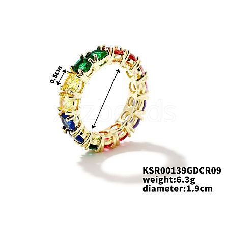 Fashionable European and American Style Brass Rhinestone Ring for Unisex YJ2734-4-1