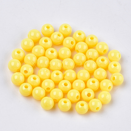 Opaque Plastic Beads KY-T005-6mm-605-1