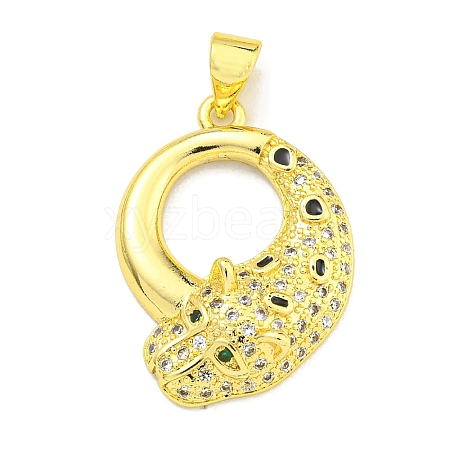 Brass Micro Pave Cubic Zirconia Pendants KK-K354-16D-G-1