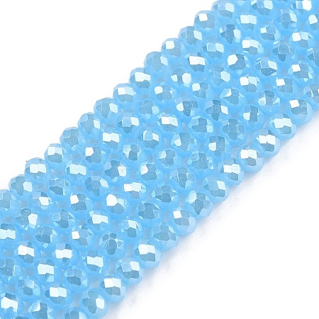 Electroplate Glass Beads Strands EGLA-A044-J2mm-A04-1