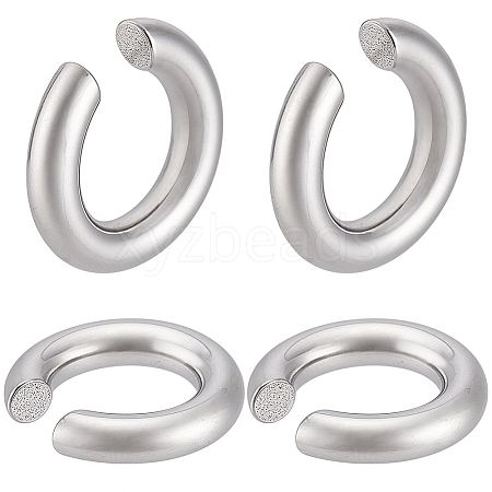 2 Pairs 303 Stainless Steel Cuff Earrings EJEW-BBC0002-25P-1