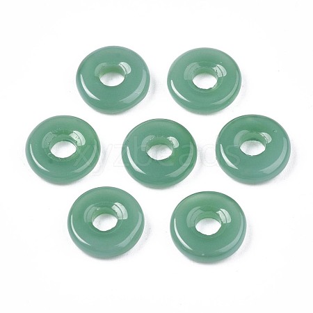 Imitation Jade Glass Linking Rings GLAA-S054-35A-A01-1