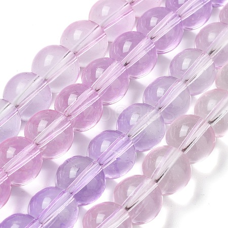 Baking Painted Transparent Glass Beads X1-DGLA-M001-10mm-04-1