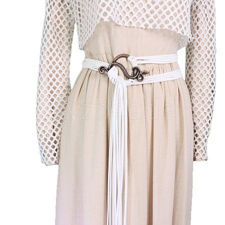Vintage Faux Suede Cord Multi-layered Long Tassel Belly Chain Belts FS-WG0892A-05-1