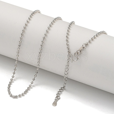 Brass Ball Chain Necklaces for Women NJEW-U011-07P-1