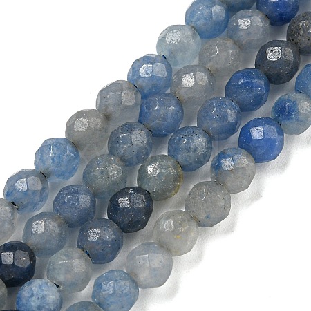 Dyed & Heated Natural Blue Aventurine Beads Strands G-E571-A10-04-1