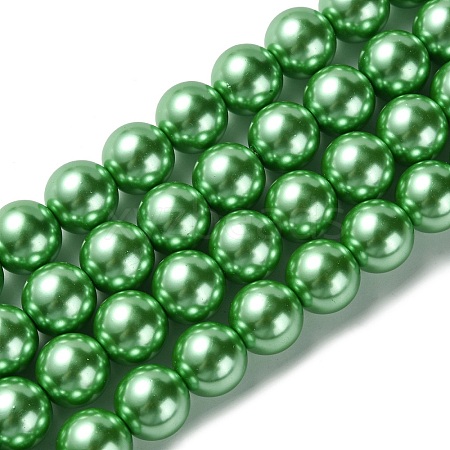 Eco-Friendly Glass Pearl Beads Strands HY-A008-14mm-RB008-1