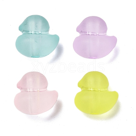 Frosted Transparent Acrylic Beads OACR-A032-29-1