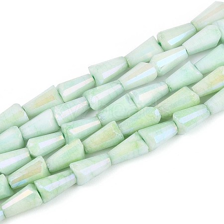 Anti-Tarnish Electroplate Glass Beads Strands GLAA-T025-27A-1