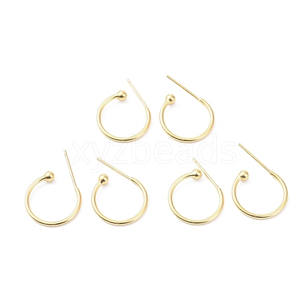 Brass Stud Earrings KK-P205-02G-1