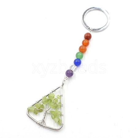 Natural Peridot Keychains PW-WGC8FC6-06-1